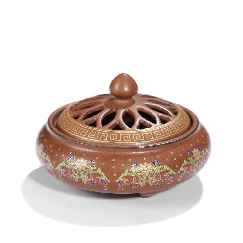 Ceramic Cloisonné Backflow Incense Burner – Enamel Design