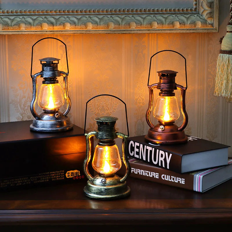Kerosene Lamp Solar Power LED Light Flameless Lantern