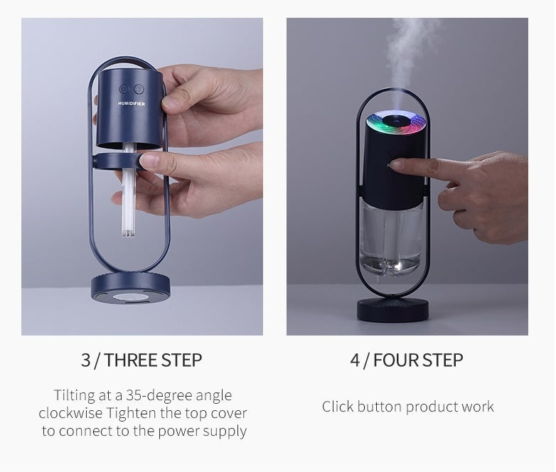 Magic Shadow USB Air Humidifier with Night Light & Mist