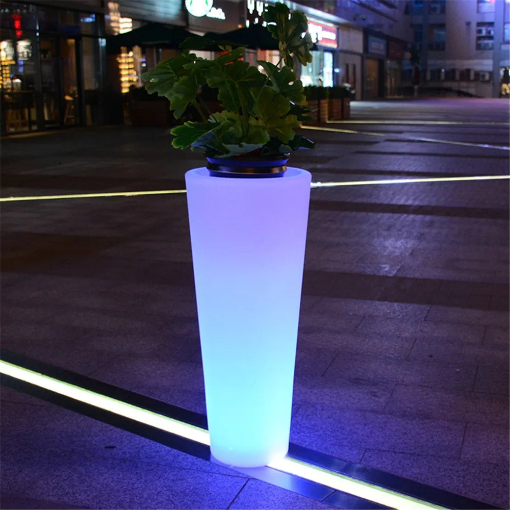 LED Flower Planter – Illuminated Outdoor Garden Pot