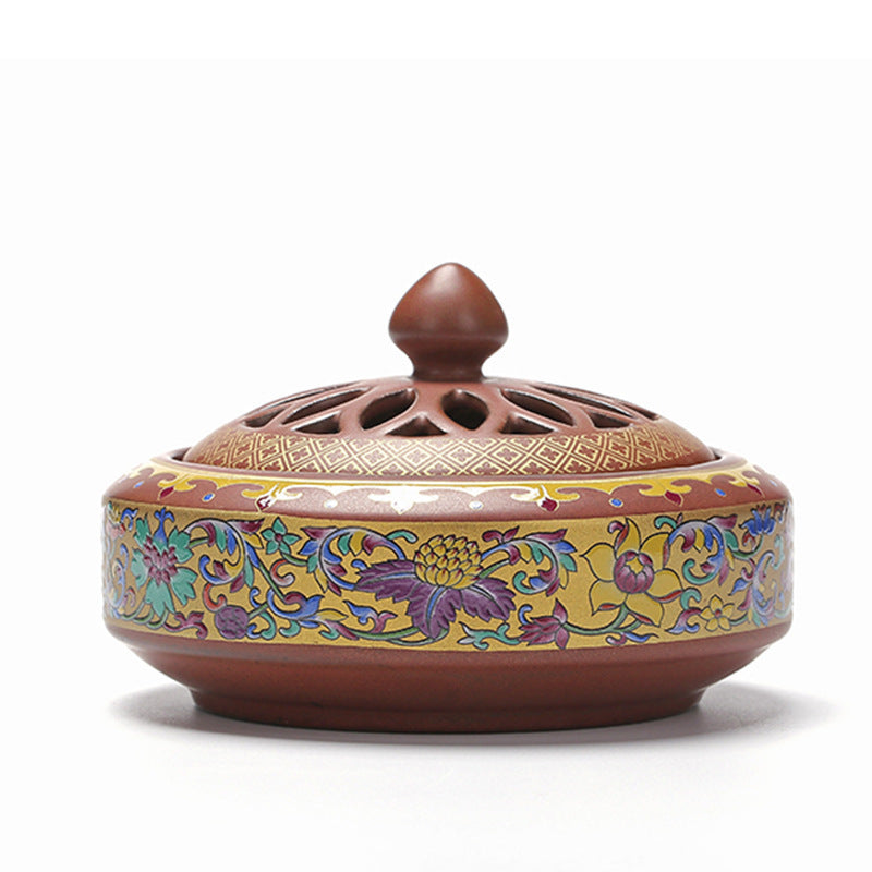 Ceramic Cloisonné Backflow Incense Burner – Enamel Design