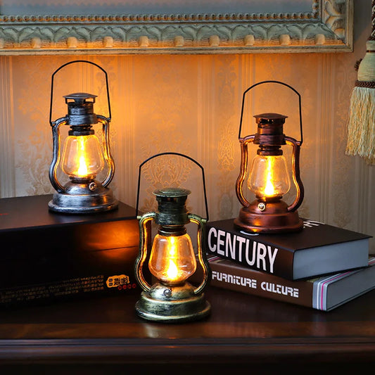 Kerosene Lamp Solar Power LED Light Flameless Lantern
