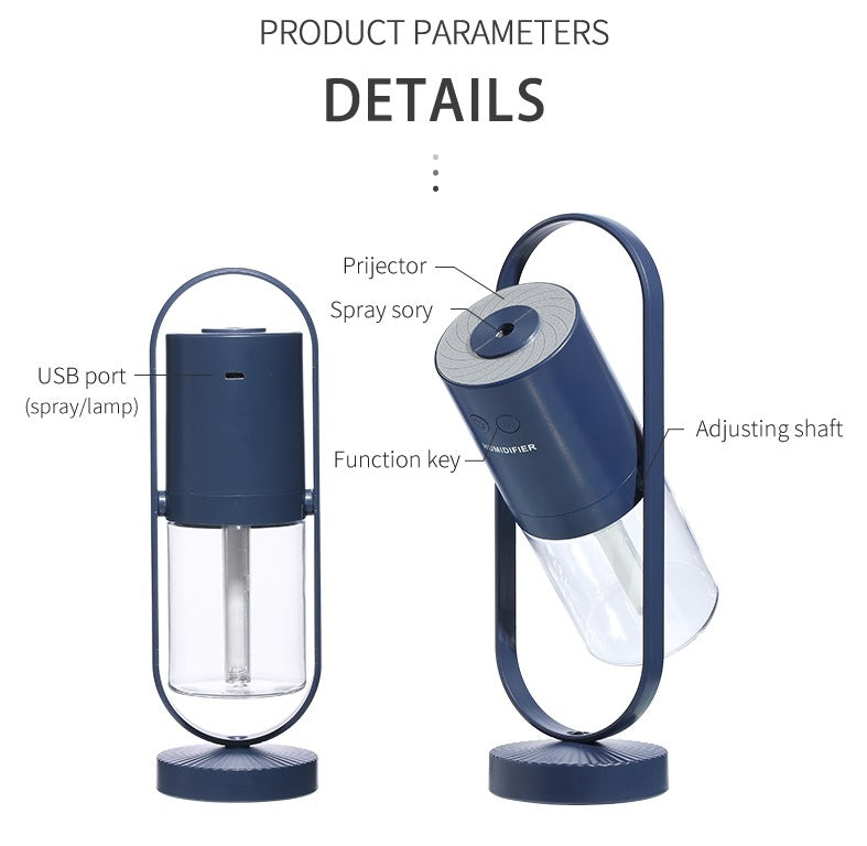 Magic Shadow USB Air Humidifier with Night Light & Mist