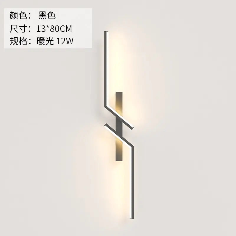 Modern Minimalist Long Strip Wall Lamp for Bedroom & Living Room