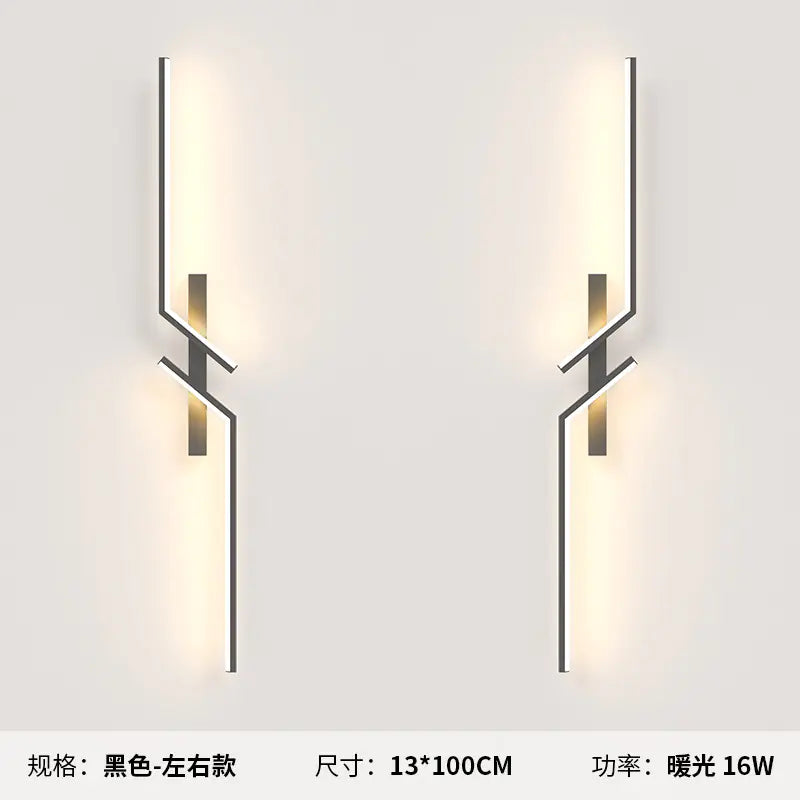 Modern Minimalist Long Strip Wall Lamp for Bedroom & Living Room