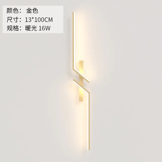 Modern Minimalist Long Strip Wall Lamp for Bedroom & Living Room