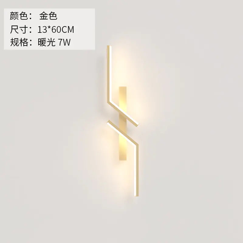 Modern Minimalist Long Strip Wall Lamp for Bedroom & Living Room