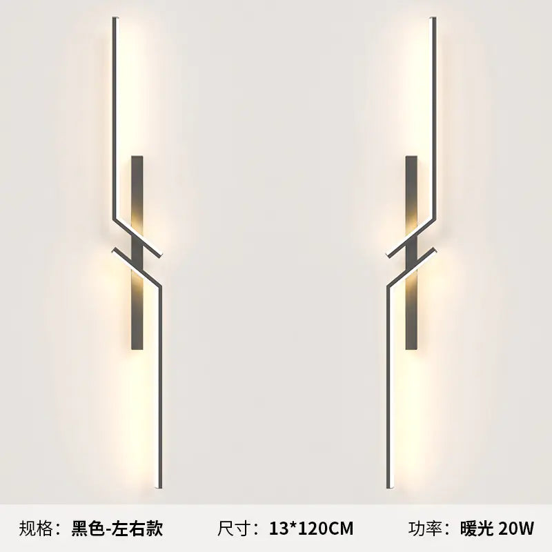 Modern Minimalist Long Strip Wall Lamp for Bedroom & Living Room