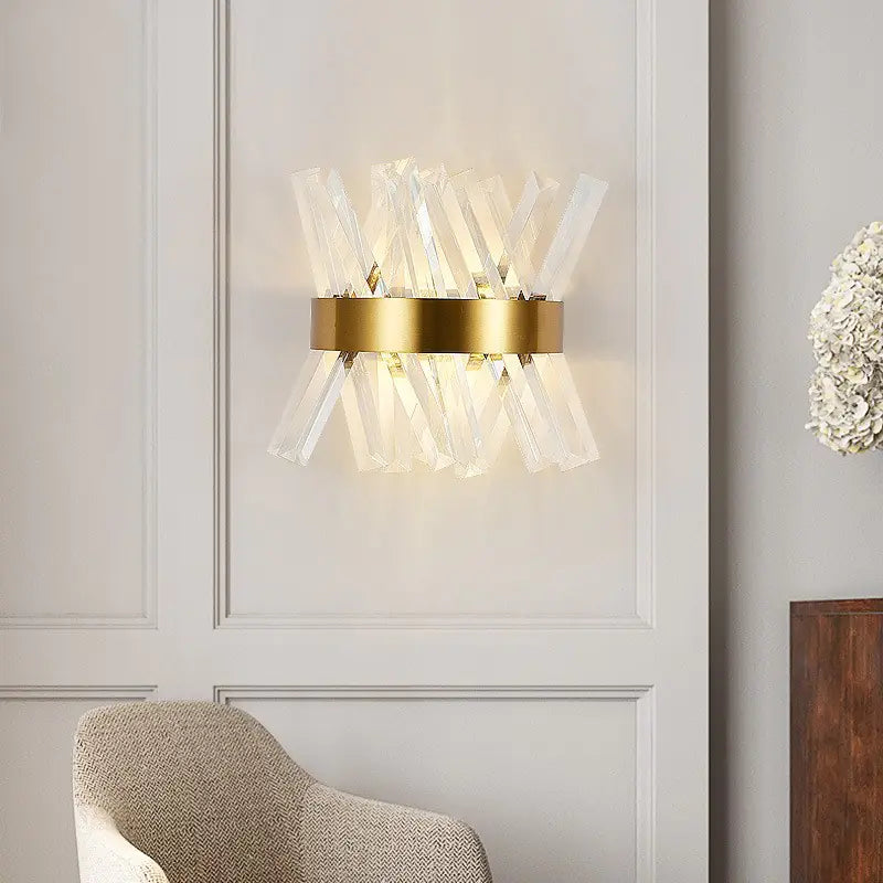 Modern Crystal Wall Lamp for Bedroom and Living Room