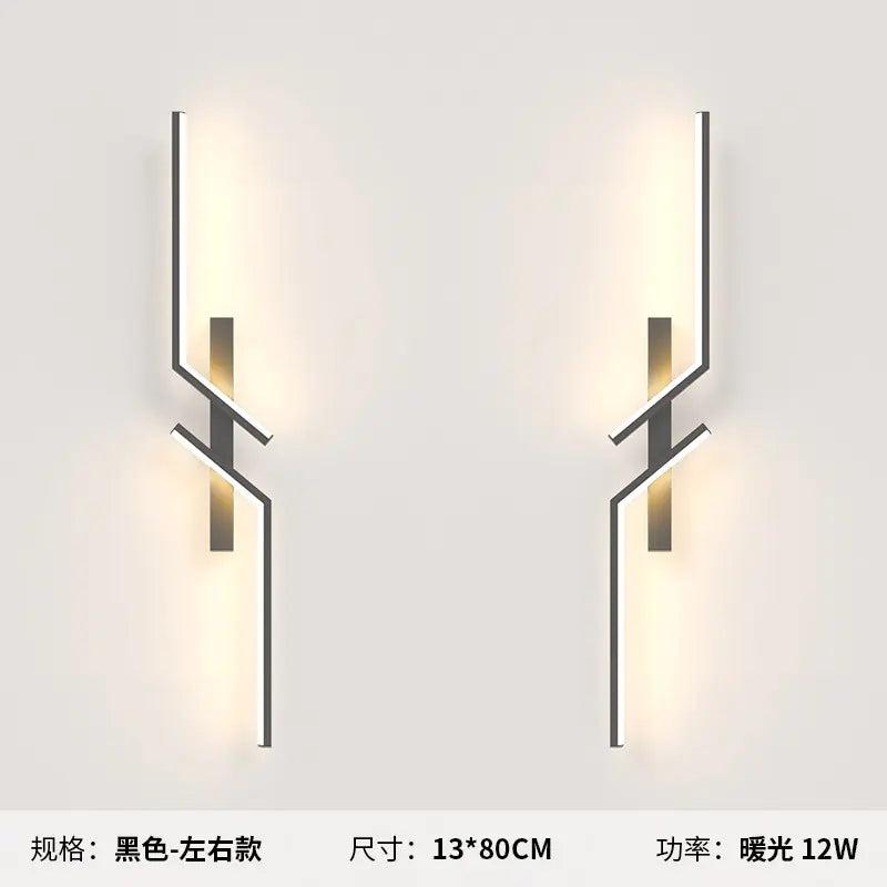 Modern Minimalist Long Strip Wall Lamp for Bedroom & Living Room