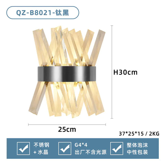 Modern Crystal Wall Lamp for Bedroom and Living Room