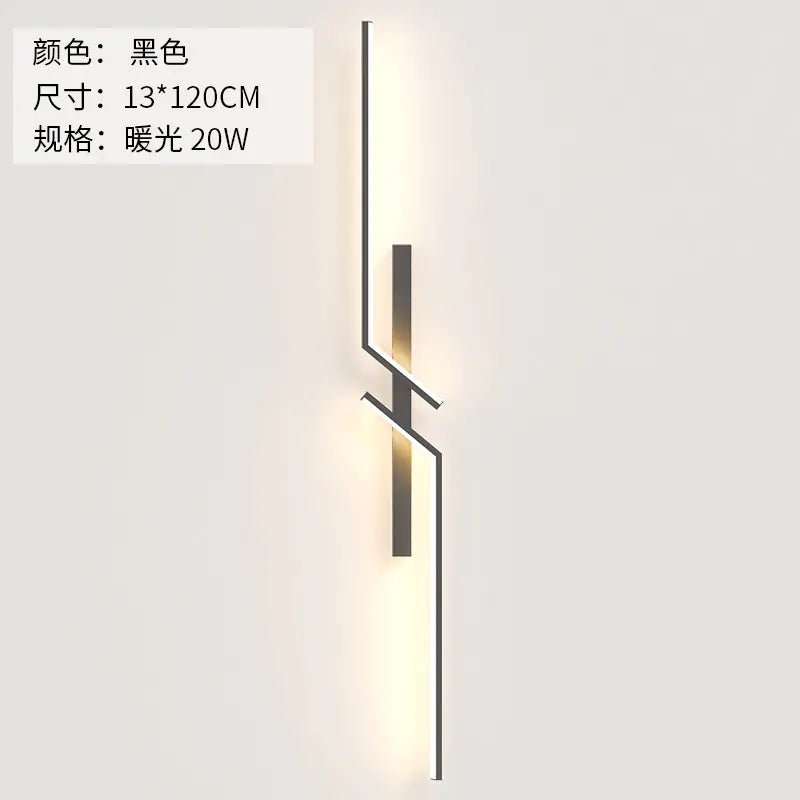 Modern Minimalist Long Strip Wall Lamp for Bedroom & Living Room