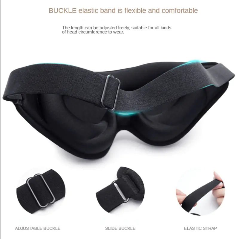 3D Memory Foam Sleep Mask – Light Blocking Eyepatch for Deeper Sleep